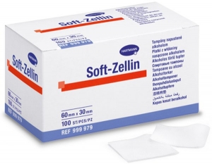 Soft-Zellin Tampon s alkoholem ster.  60x30mm á100ks